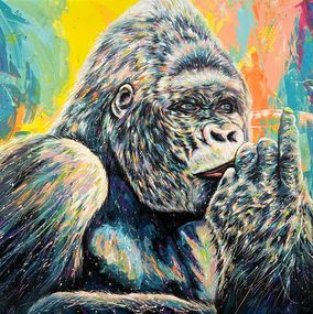 Drucke, Gorilla and Hummingbird, Hani Badawi Leo