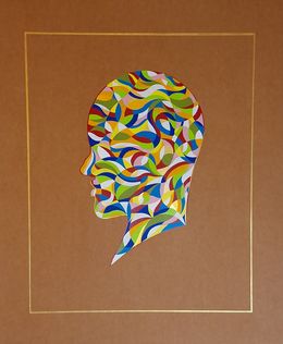 Peinture, Ondular Movements #2. From The Geometric Head Series, Almo