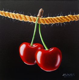 Painting, Cerises en tyrolienne, Jean-Pierre Walter