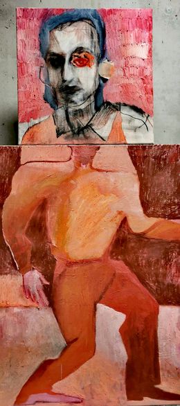Painting, Kopf sagt nein - Bein sagt go., Mila Veljac'a