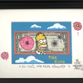 Gemälde, Dollar Art - Homer Simpson - All Hail the Real King, Mike Graman