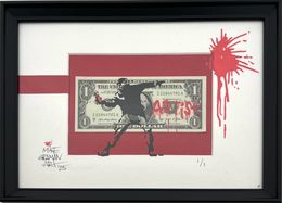 Peinture, Dollar Art - Flower Thrower - Artist, Mike Graman
