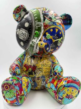 Sculpture, Teddy tête penchée Rolex, Naor