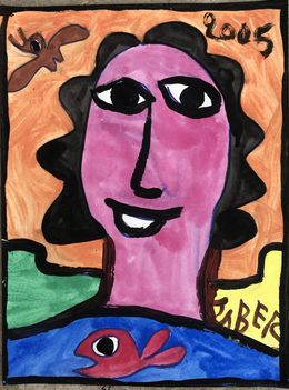 Gemälde, Portrait, Jaber El Mahjoub