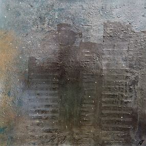 Gemälde, Snow on the city, Y. Aslan
