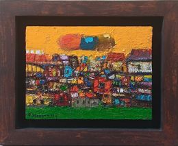 Peinture, Sunset Colors of Homes, Aram Sevoyan
