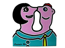 Skulpturen, I love you, Moustache Bleue