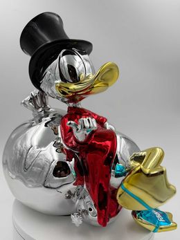 Sculpture, Picsou chrome assis, Naor