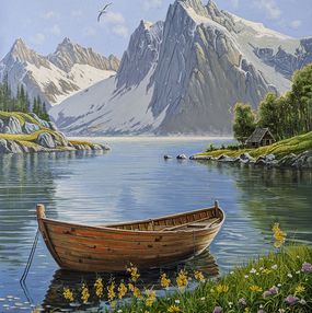 Peinture, Still Waters, Sublime Peaks, Stepan Ohanyan