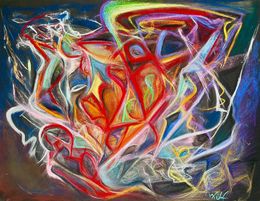 Fine Art Drawings, Danse nuit, Kristina Viera Wolf