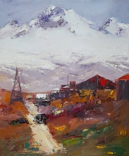 Peinture, Village Beneath the Aragats, Mateos Sargsyan