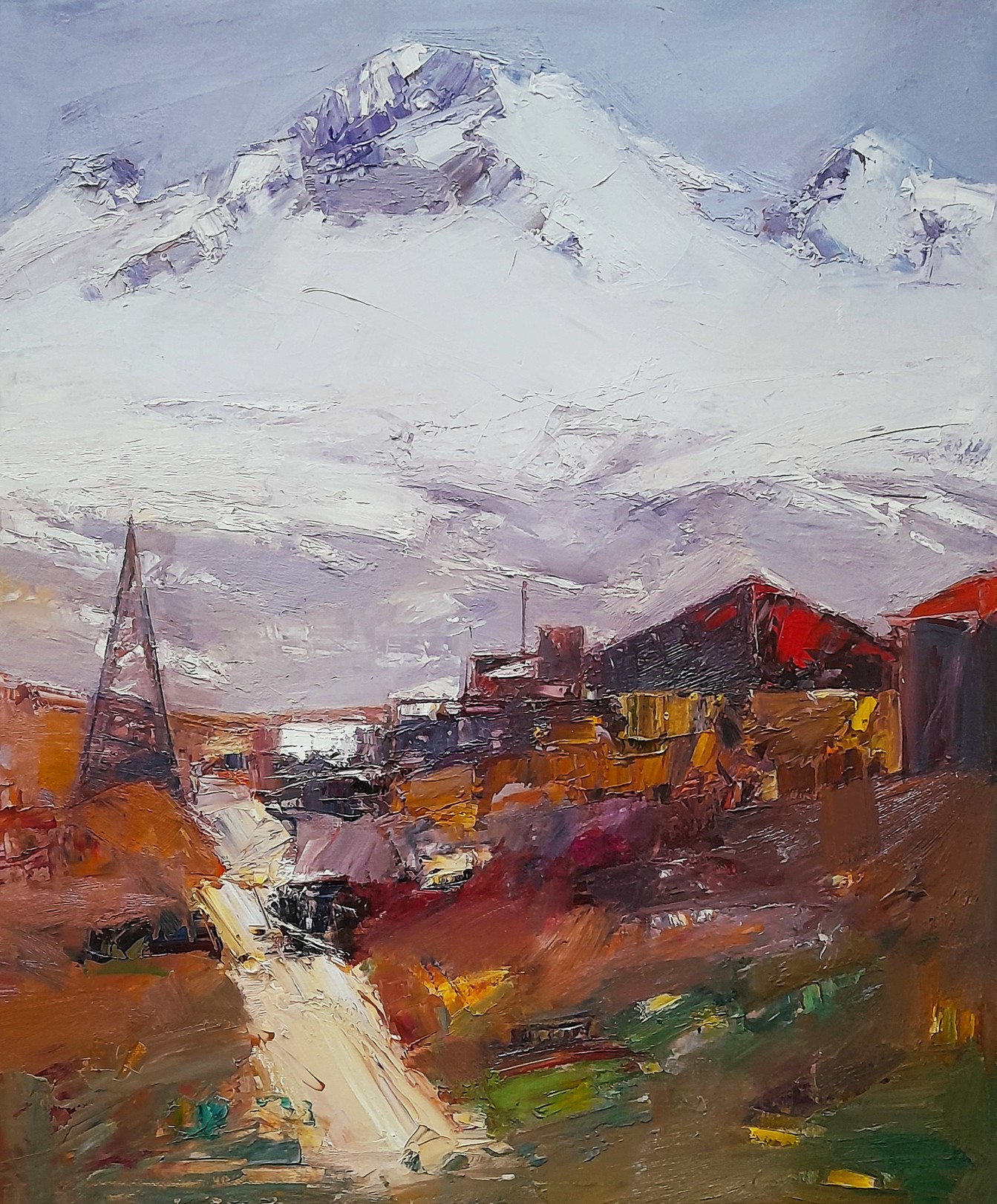 Mateos Sargsyan, Village Beneath the Aragats Mateos Sargsyan, Village Beneath the Aragats
