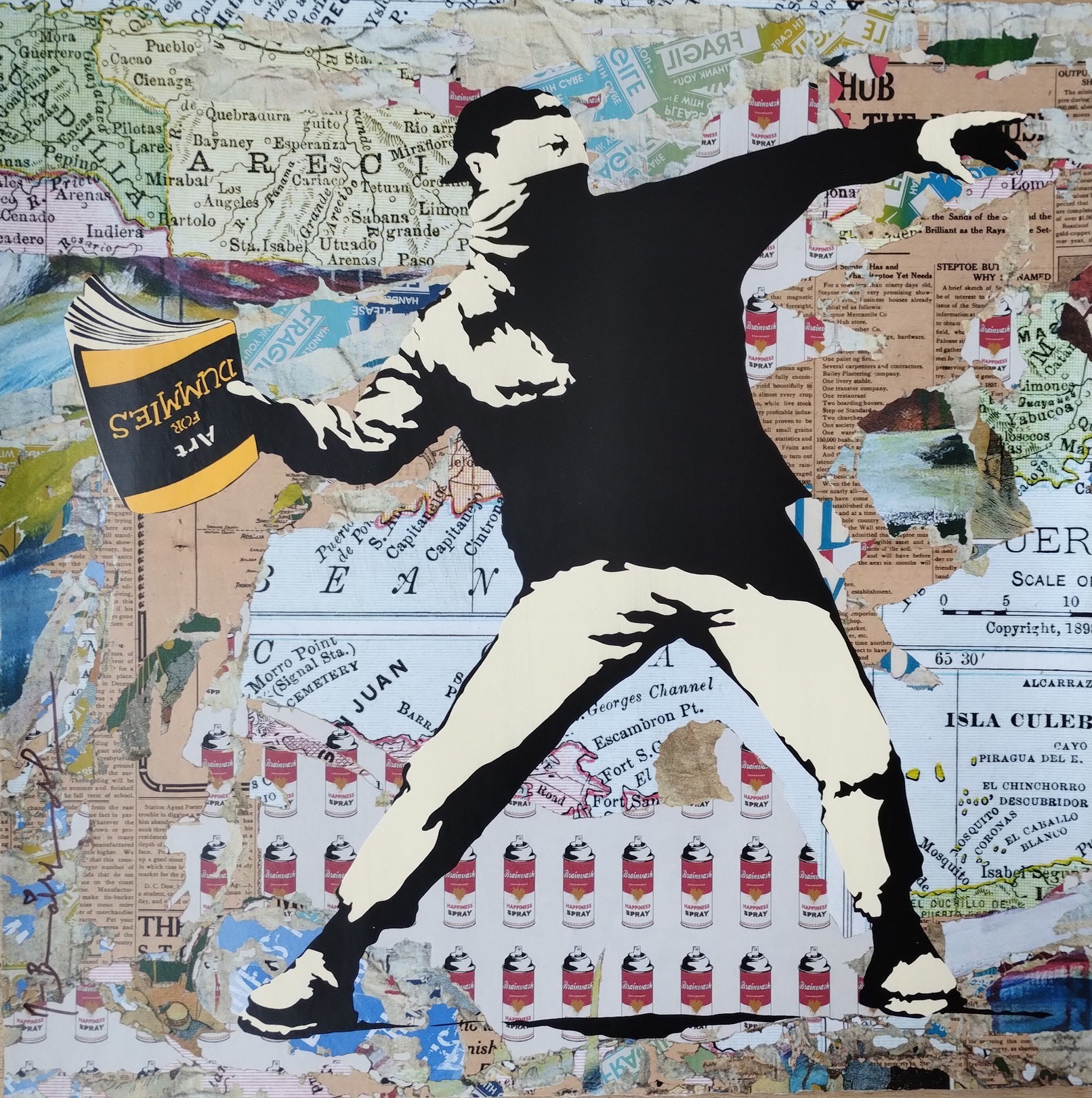 Mr Brainwash, Banksy Thrower Mr Brainwash, Banksy Thrower