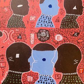 Gemälde, Sonderlust - 21st Century, Contemporary, Abstract, Pop Culture, Anxiety, People, Olumide Ajayi