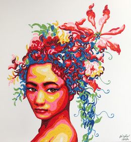 Painting, Flower child, Chaiyapong Hongtong