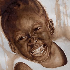 Painting, Joyful Moment 2 - 21st Century, Contemporary, Figurative Portrait, Children, Oluwatobiloba Amusan