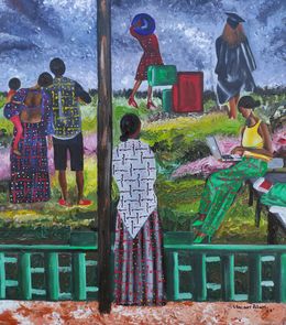 Painting, In Between Period - 21st Century, Contemporary, Figurative, People, Modern Life, Olaosun Oluwapelumi