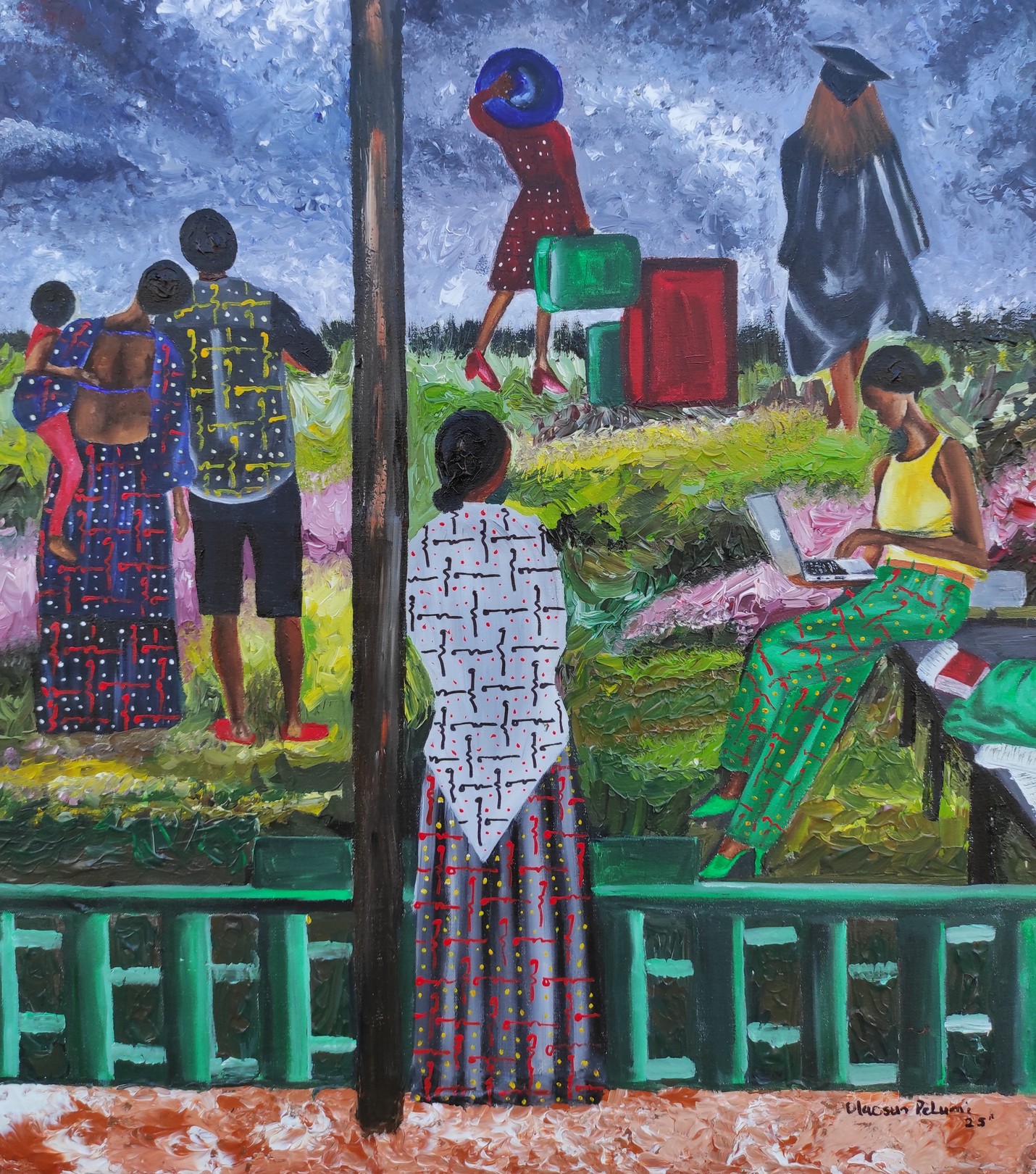 Olaosun Oluwapelumi, In Between Period - 21st Century, Contemporary, Figurative, People, Modern Life Olaosun Oluwapelumi, In Between Period - 21st Century, Contemporary, Figurative, People, Modern Life