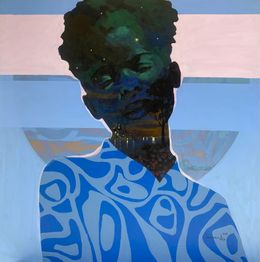 Peinture, World of Clearance (Meditating) - 21st Century, Contemporary, Figurative, Nature, Gbelekale Azeez