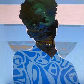 Gemälde, World of Clearance (Meditating) - 21st Century, Contemporary, Figurative, Nature, Gbelekale Azeez