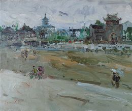 Peinture, Near the Suzhou station, Oleksandr Khrapachov