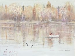 Peinture, White boat, Ivan Pylypenko