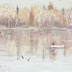 Gemälde, White boat, Ivan Pylypenko