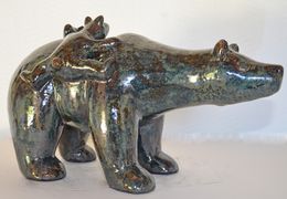 Skulpturen, L'ourse et ses deux oursons, Changzheng Zhu