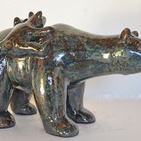 Sculpture, L'ourse et ses deux oursons, Changzheng Zhu