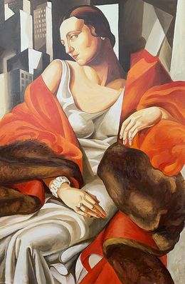 Painting, "Woman in furs" - (based on T. Lempicka), Viktor Konotopsky