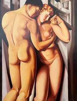 Peinture, Adam and Eve - (based on T. Lempicka), Viktor Konotopsky