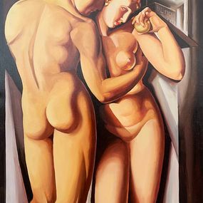 Peinture, Adam and Eve - (based on T. Lempicka), Viktor Konotopsky