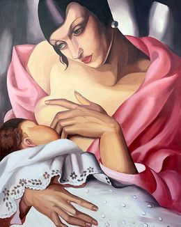 Painting, "Motherhood" - (based on T. Lempicka), Viktor Konotopsky
