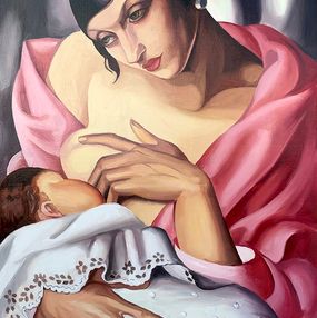 Gemälde, "Motherhood" - (based on T. Lempicka), Viktor Konotopsky