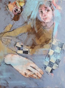 Painting, Jeaux de dames, Diane Rosaz