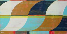 Painting, Circle in Circle Turquoise, Ronald Hunter