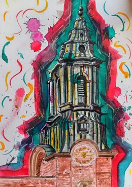 Fine Art Drawings, Le clocher (RF05), Raphaël Fernandez