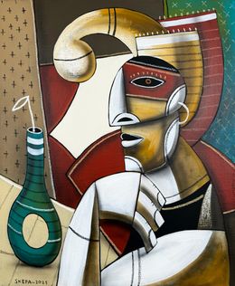 Gemälde, Le penseur au vase, Skepa
