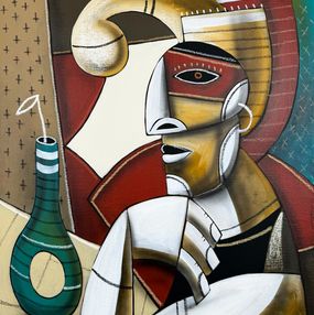 Painting, Le penseur au vase, Skepa