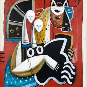 Painting, Les cavaliers de l'espace (XL), Skepa