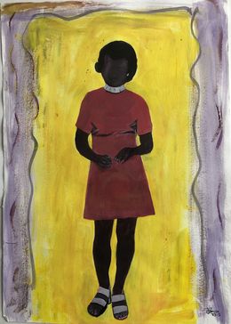 Painting, La fille qui voulait voir la mer N°3, Jacob Diboum