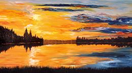 Gemälde, Romantic Sundown L 1, Peter Nottrott