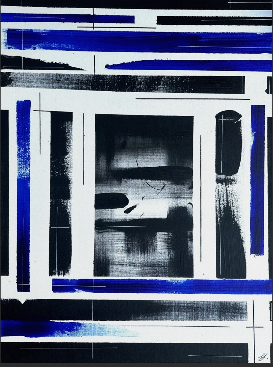 Anaïs LF, No Name - Série, les fenêtres bleues - Blue abstract art Anaïs LF, No Name - Série, les fenêtres bleues - Blue abstract art