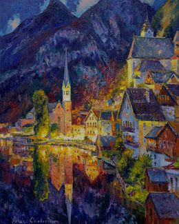 Gemälde, Mirror of the mountains, Andrii Chebotaru
