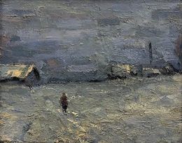 Painting, Evening in the village, Volodymyr Pashchenko