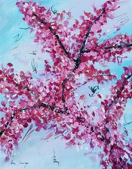 Painting, Les fleurs du cerisier, Âme Sauvage