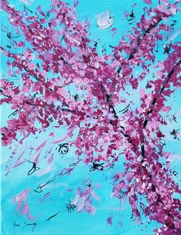 Painting, Les fleurs du cerisier 2, Âme Sauvage