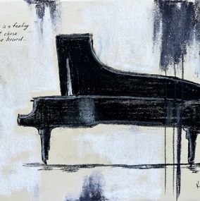 Fine Art Drawings, Grand Piano: Melody is a feeling that chose to be heard, Kristina Mallen