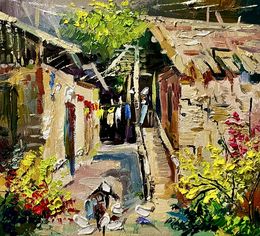 Peinture, Sunny Rural Yard, Vahe Bagumyan