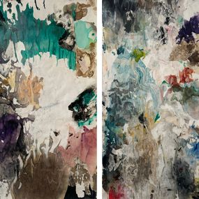 Gemälde, Liquid Life Series n9 and n10, Diptych, Rosario Briones